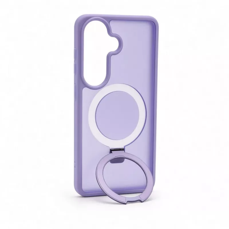 Evelatus Samsung Galaxy S26 apsauginis dėklas su MagSafe ir stoveliu, matinis, levandų violetinė