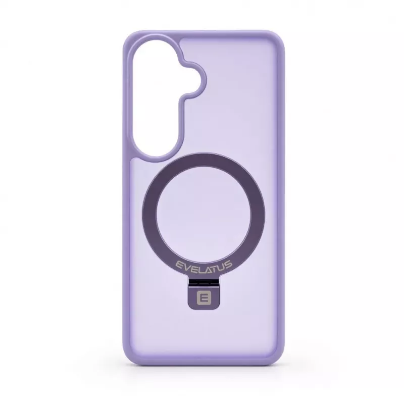 Evelatus Samsung Galaxy S26 apsauginis dėklas su MagSafe ir stoveliu, matinis, levandų violetinė