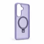 Evelatus Samsung Galaxy S26 apsauginis dėklas su MagSafe ir stoveliu, matinis, levandų violetinė