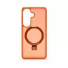 Evelatus Samsung Galaxy S26 apsauginis dėklas su MagSafe ir stoveliu, matinis oranžinis