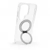 Evelatus Samsung Galaxy S26 Ultra hibridinis dėklas su MagSafe PC+TPU 360 metaliniu stoveliu, permatomas