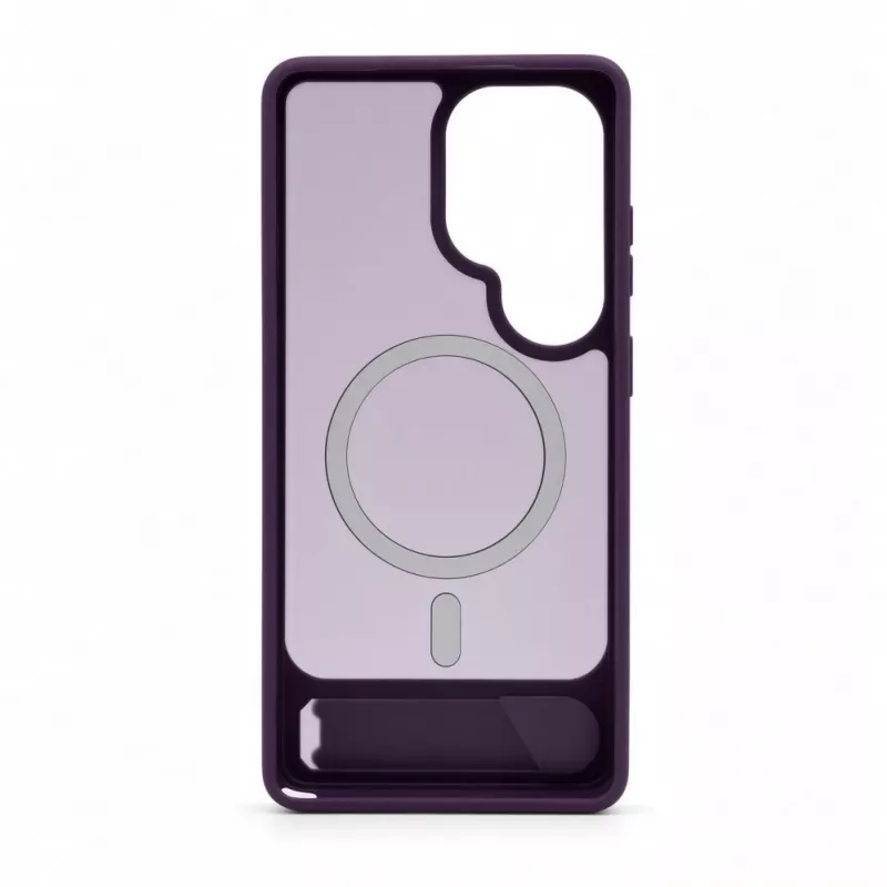 Evelatus Samsung Galaxy S26 Ultra guminis MagSafe dėklas su stoveliu - violetinė