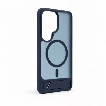 Evelatus Samsung Galaxy S26 Ultra dėklas su gumuota danga, MagSafe ir stoveliu, tamsiai mėlynas