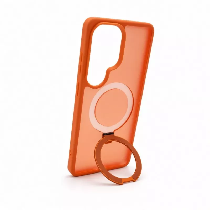 Evelatus Samsung Galaxy S26 Ultra apsauginis dėklas su MagSafe ir stoveliu, matinis oranžinis
