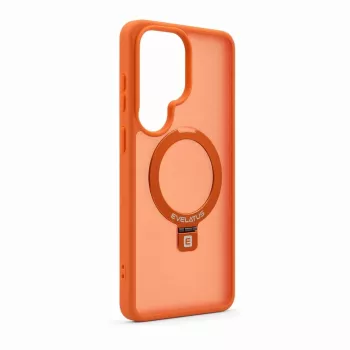 Evelatus Samsung Galaxy S26 Ultra apsauginis dėklas su MagSafe ir stoveliu, matinis oranžinis