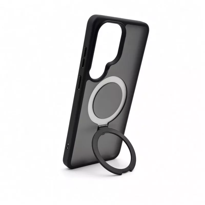 Evelatus Samsung Galaxy S26 Ultra Shield dėklas su MagSafe ir stovu, matinis juodas