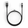 Evelatus USB-A į Lightning laidas 1,2 m (MFi11CL) aliuminio korpusas pintas juodas