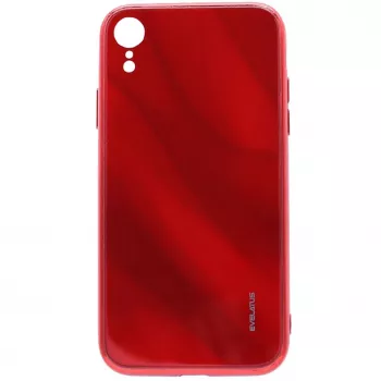 EVELATUS Water Ripple Full Color Electroplating Tempered Glass Case, skirtas Apple iPhone XR - raudona