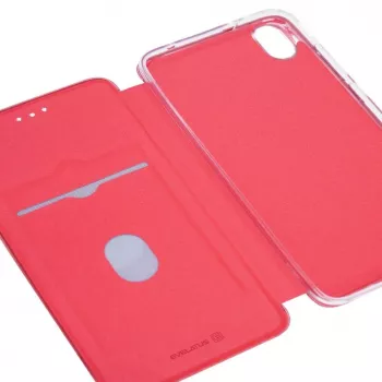 Evelatus Xiaomi Redmi 7A knygos dėklas vyno raudonos spalvos