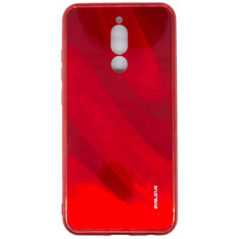 Evelatus Xiaomi Redmi 8 Water Ripple Full Color Electroplating Tempered Glass Case Red