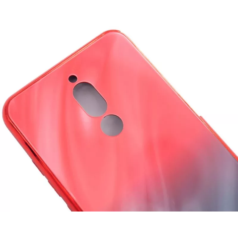 Evelatus Xiaomi Redmi 8 Water Ripple Gradient Color Anti-Explosion Tempered Glass Case Gradient Red-Black