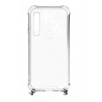Evelatus Xiaomi Redmi Note 8 / Redmi Note 8 2021 Silicone Transparent with Necklace TPU Strap Space Gray