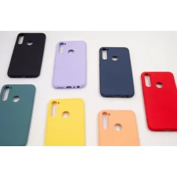 Evelatus Xiaomi Redmi Note 8 / Redmi Note 8 2021 Soft Touch Silicone Case with Strap Purple