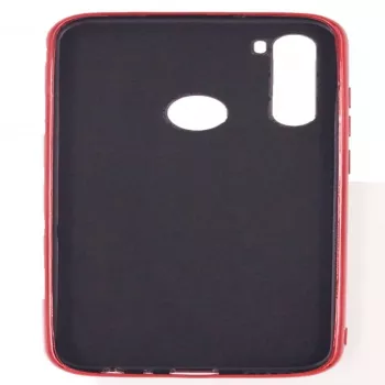 Evelatus Xiaomi Redmi Note 8 / Redmi Note 8 2021 Water Ripple Full Color Electroplating Tempered Glass Case Red