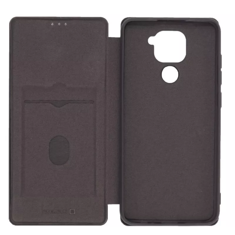 Evelatus Xiaomi Redmi Note 9 knygos tipo dėklas juodos spalvos