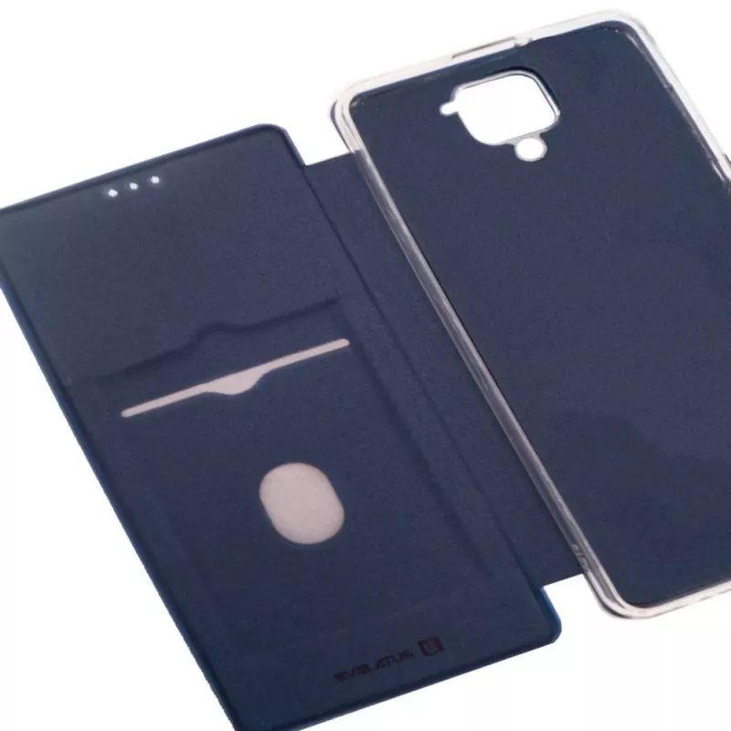 Evelatus Xiaomi Redmi Note 9 knygos dėklas tamsiai mėlynas