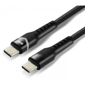 everActive CBB-1PDR USB-C į USB-C RGB LED pintas laidas 100cm 3A 60W