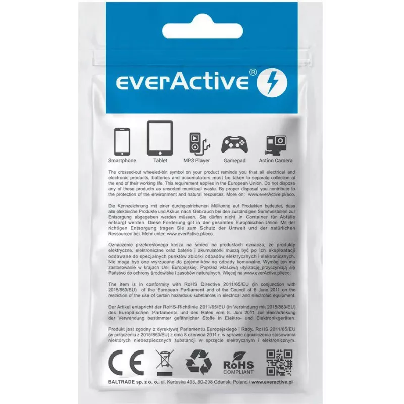 everActive CBB-1PDR USB-C į USB-C RGB LED pintas laidas 100cm 3A 60W