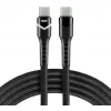 everActive CBB-1PDR USB-C į USB-C RGB LED pintas laidas 100cm 3A 60W
