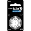 everActive ULTRASONIC IMPLANT HD 675 Cinko-oro klausos aparatų baterijos PR44 (6 vnt. pakuotė, be gyvsidabrio, 1,45 V, 650 mAh)
