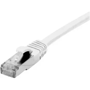 EXERTIS CONNECT Cat. 6 F/UTP tinklo kabelis, PoE, be halogenų, baltas, 0,5 m, su apsauga nuo užkabinimo 850883