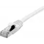 EXERTIS CONNECT Cat. 6 F/UTP tinklo kabelis, PoE, be halogenų, baltas, 0,5 m, su apsauga nuo užkabinimo 850883