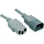 EXERTIS CONNECT IEC C14 į C13 maitinimo prailginimo kabelis, 1,8 m, pilkas, 10 A/250 V, H05VV-F 0,75 mm² 808140