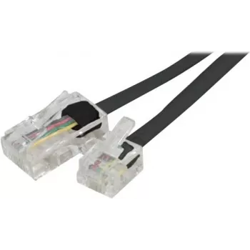 Exertis Connect telefono kabelis RJ-11 vyriškas į RJ-45 vyrišką 3,0 m plokščias juodas EXC911736