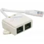 Exertis Connect telefono skirstytuvas RJ-45 vyriškas į 2x RJ-45 moteriškus, 10 cm, CAT 5e, dramblio kaulo spalvos 252470