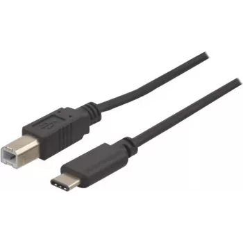 EXERTIS CONNECT USB 2.0 kabelis, USB Type-C į USB Type-B, juodas, 1,0 m 150304