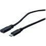 EXERTIS CONNECT USB 3.1 Gen 1 USB-C prailginimo kabelis, vyriškas į moterišką, 2 m, 5 Gbit/s, juodas 150341