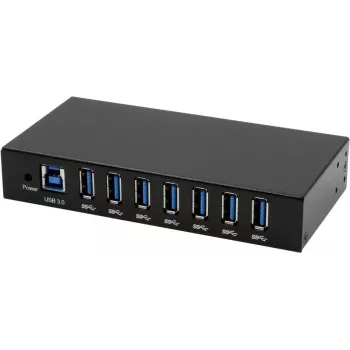 EXSYS EX-11237HMS 7 portų USB 3.2 Gen 1 metalinis šakotuvas su 15KV ESD apsauga
