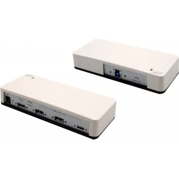 EXSYS EX-1182VIS-2 7 prievadų USB 3.2 Gen 1 pramoninis šakotuvas, metalinis, smėlio spalvos