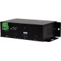EXSYS EX-1274HMV 4 prievadų USB 3.2 Gen 2 pramoninis šakotuvas su 2x USB-A ir 2x USB-C, metalinis, DIN bėgio / sieninis / stelažo tvirtinimas