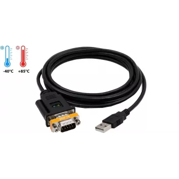 EXSYS EX-1311-2T USB 2.0 į RS-232 nuosekliojo ryšio adapterio kabelis su FTDI lustu, 0,8 m, juodas