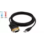 EXSYS EX-1311-2T USB 2.0 į RS-232 nuosekliojo ryšio adapterio kabelis su FTDI lustu, 0,8 m, juodas