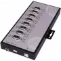 EXSYS EX-1348HMV 8 prievadų USB 2.0 į RS-232/422/485 serijinis adapterio šakotuvas su metaliniu korpusu ir FTDI lustu