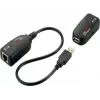 EXSYS EX-1441-2 Gigabit Ethernet prailgintuvas per koaksialinį kabelį, 1000 m nuotolis, metalinis korpusas, juodas