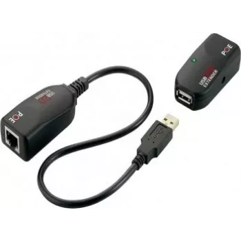 EXSYS EX-1441-2 Gigabit Ethernet prailgintuvas per koaksialinį kabelį, 1000 m nuotolis, metalinis korpusas, juodas
