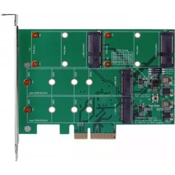 EXSYS EX-3649 Dviejų M.2 SATA III SSD RAID valdiklio plokštė - PCIe 2.0 x2, ASM1062R, RAID 0/1/JBOD, paleidžiama, karšto keitimo, žemo profilio