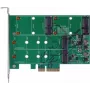 EXSYS EX-3649 Dviejų M.2 SATA III SSD RAID valdiklio plokštė - PCIe 2.0 x2, ASM1062R, RAID 0/1/JBOD, paleidžiama, karšto keitimo, žemo profilio