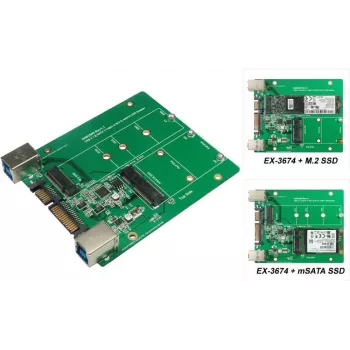 EXSYS EX-3674 4 prievadų USB 3.0 į RS-232 serijinis adapteris su metaliniu korpusu ir 15KV ESD apsauga