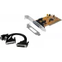 EXSYS EX-43360 PCI-X adapteris - 2x RS-232 nuoseklieji + 1x lygiagretusis, MosChip, žemo profilio