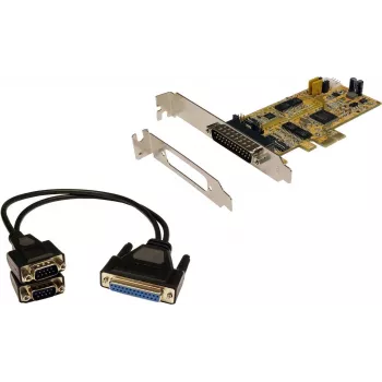 EXSYS EX-45362 2 prievadų RS-232 PCIe x1 nuoseklioji adapterio plokštė, žemo profilio, ASIX AX99100