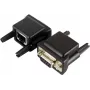 EXSYS EX-47960 RS-232 į RJ-45 serijinis adapteris, DB9 vyriškas į RJ-45 moterišką, tiesioginis kontaktų išdėstymas, juodas