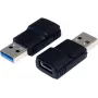 EXSYS EX-47991 USB 3.1 Gen 1 Type-A vyriškas į Type-C moteriškas adapteris, juodas