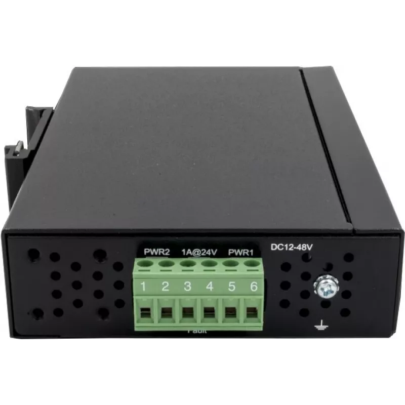 EXSYS EX-6205 8 prievadų pramoninis Ethernet komutatorius, 10/100 Mbps, DIN bėgelis, -40 iki 75°C