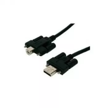 EXSYS EX-K1552V USB 2.0 kabelis, Type A male į Type B male su fiksavimo varžtais, 2 m, juodas