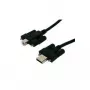 EXSYS EX-K1552V USB 2.0 kabelis, Type A male į Type B male su fiksavimo varžtais, 2 m, juodas