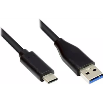EXSYS EX-K1584-1.0 USB 3.2 Gen 1 Type-A į Type-C kabelis, 1 m, juodas
